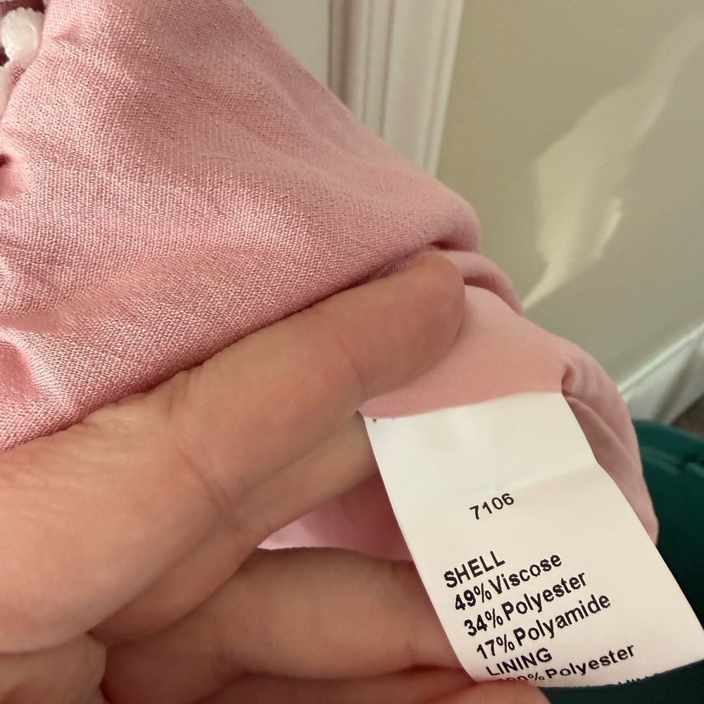 Pink Maxi Dress with Lace Trim - Picture 9 of 9